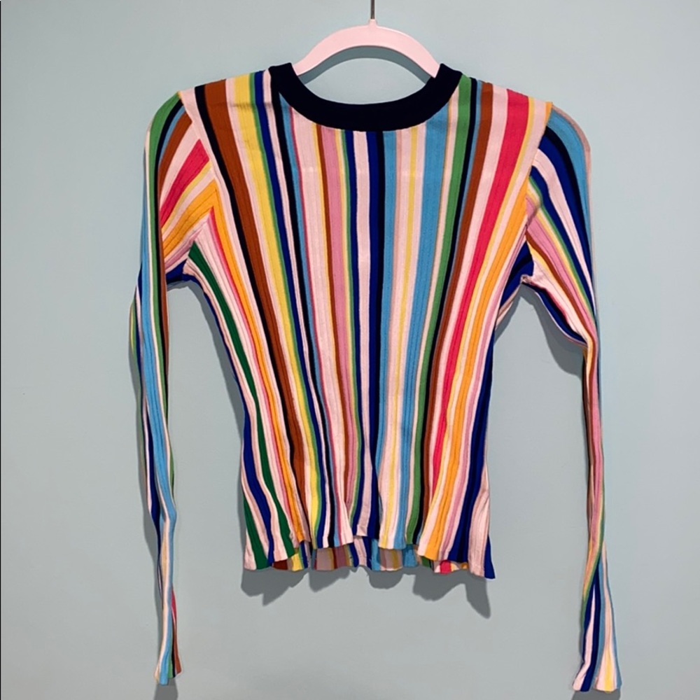 Milly Stripe Pullover No Fringe